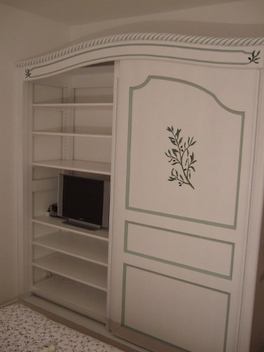 armoire laque en chne massif