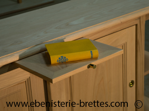 bibliothque en bois brut sur mesure