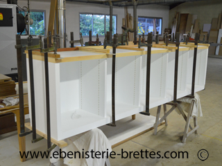 buffet design blanc et bois de frne