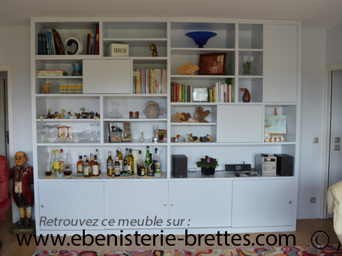 meuble blanc bibliotheque