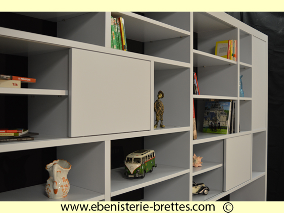 meuble bibliotheque blanc salon