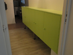 buffet moderne vert  5 portes