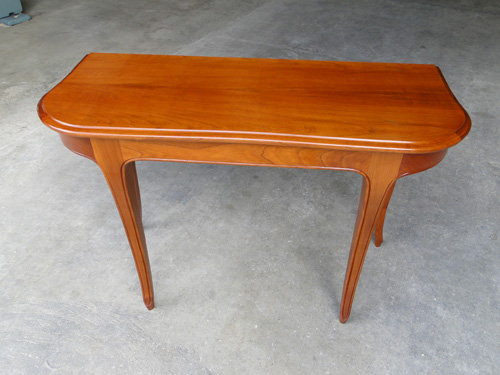 table console bois merisier inspiration louis quinze