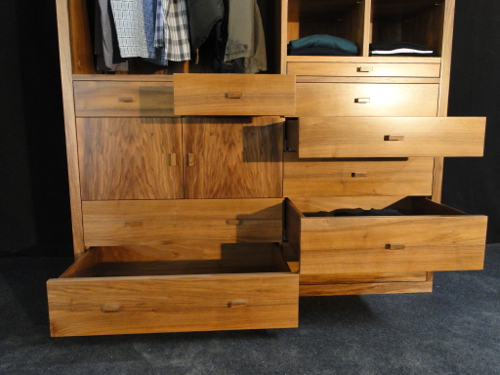 meuble de rangement à tiroirs contemporain en bois