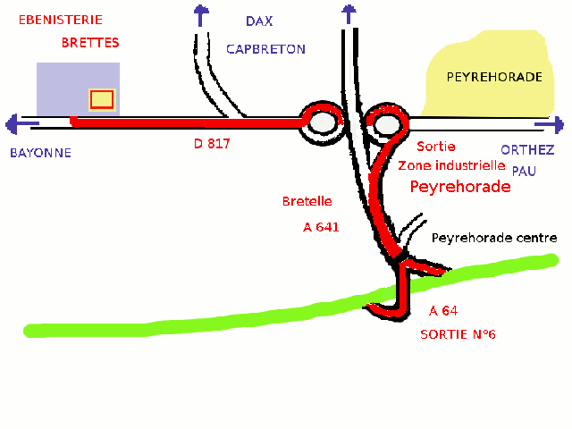 plan depuis l'autoroute