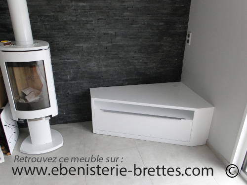 petit meuble d'angle blanc design