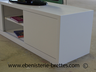 ct de meuble de tv uni blanc