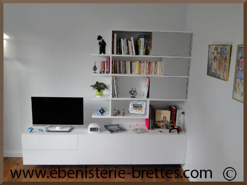 ensemble meuble tv et dcors d'tagres contemporain