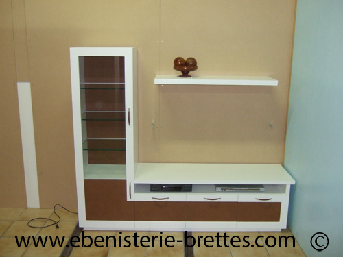 meuble ecran plat contemporain laque