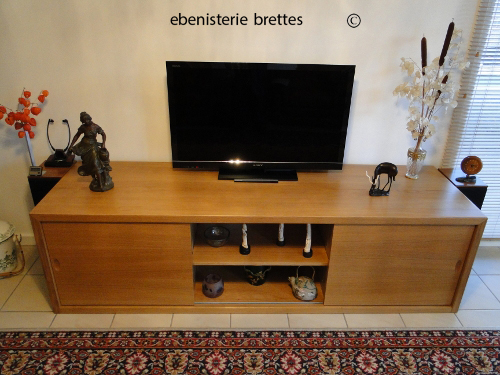 meuble tv en bois contemporain sur mesure