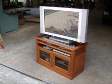 meuble tv en merisier avec niche
