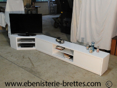 meuble tv d'angle blanc design