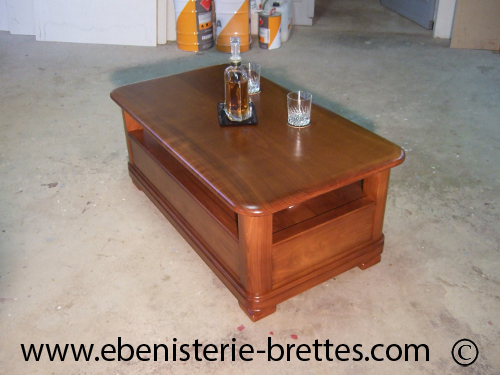 meuble sur mesure table basse en bois