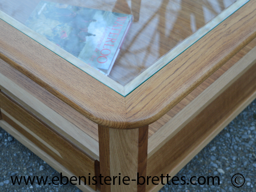 table basse biarritz bois deux couleurs