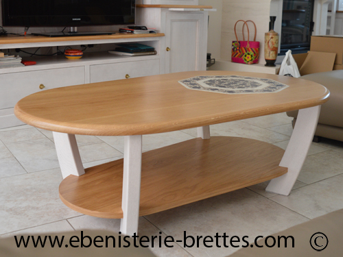 table bois marbre