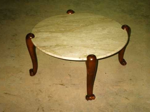 table de salon en marbre et bois