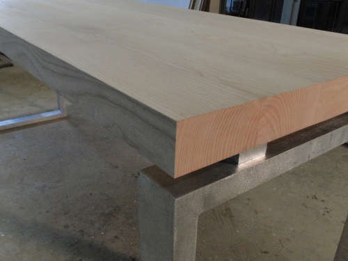 table design industriel metal bois