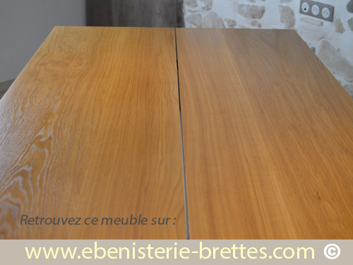 dessus de table entièrement en chêne